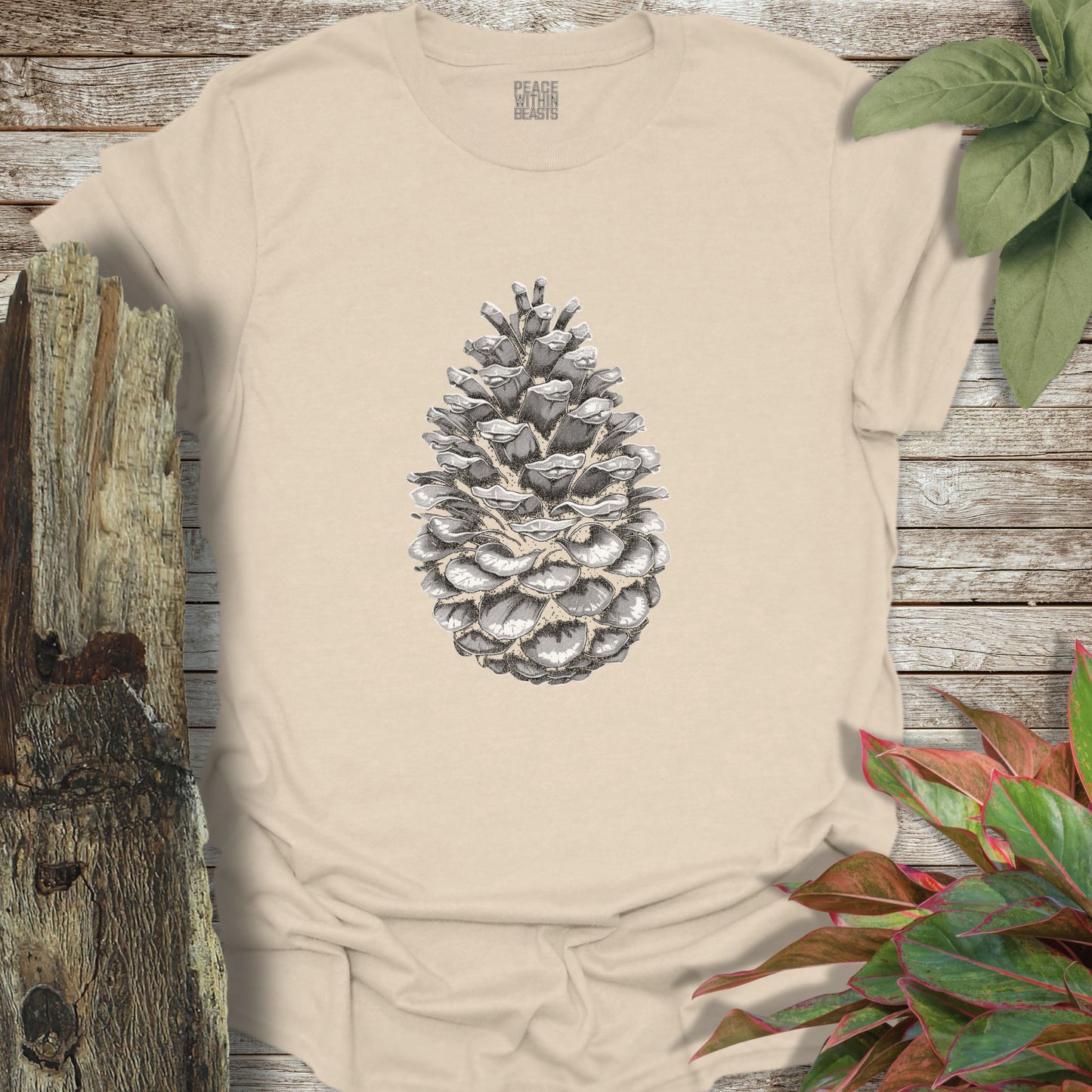 Pinecone Line Art T-Shirt