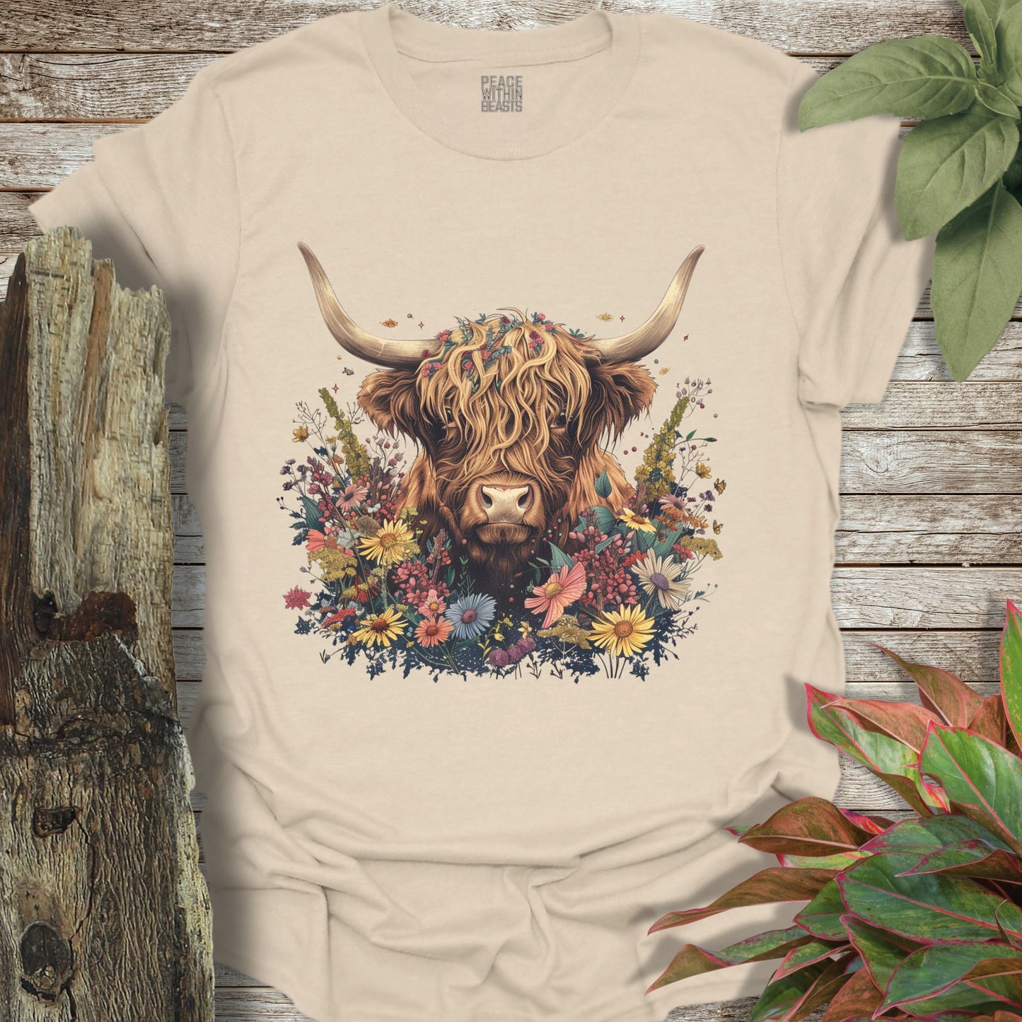Wildflower Highland Cow T-Shirt