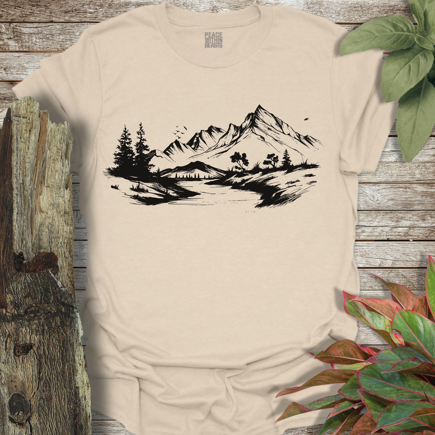 Mountain Simple Line Art T-Shirt