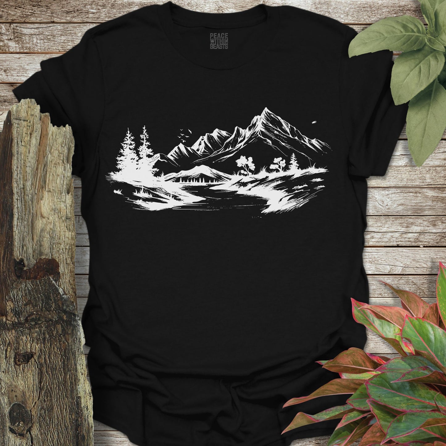 Mountain Simple Line Art T-Shirt