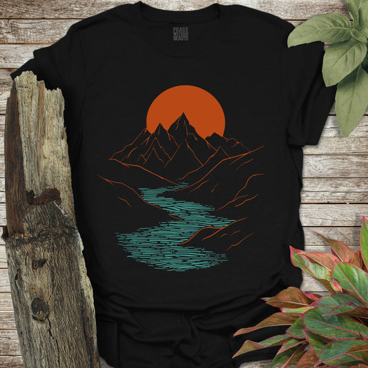 Negative Space Mountain Range T-Shirt