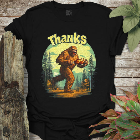 Bigfoot Thanksgiving Theif T-Shirt