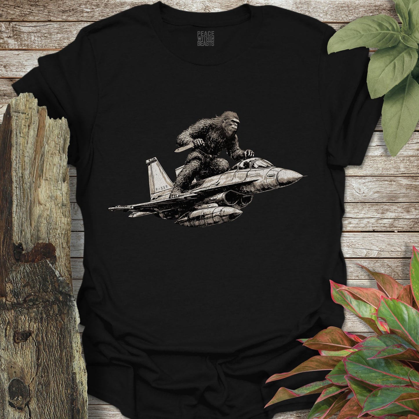 Bigfoot Fighter Jet T-Shirt