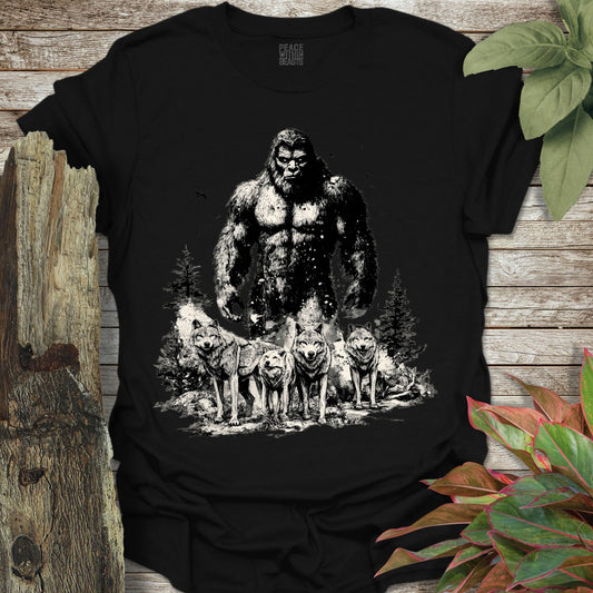 Bigfoot Among The Wolves T-Shirt