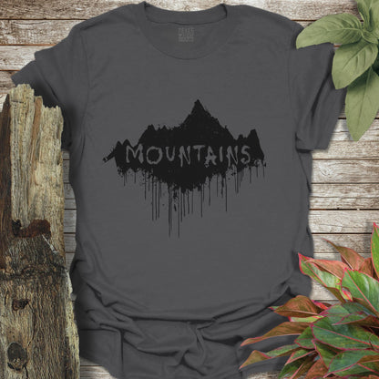 Mountains Paint Splatter T-Shirt