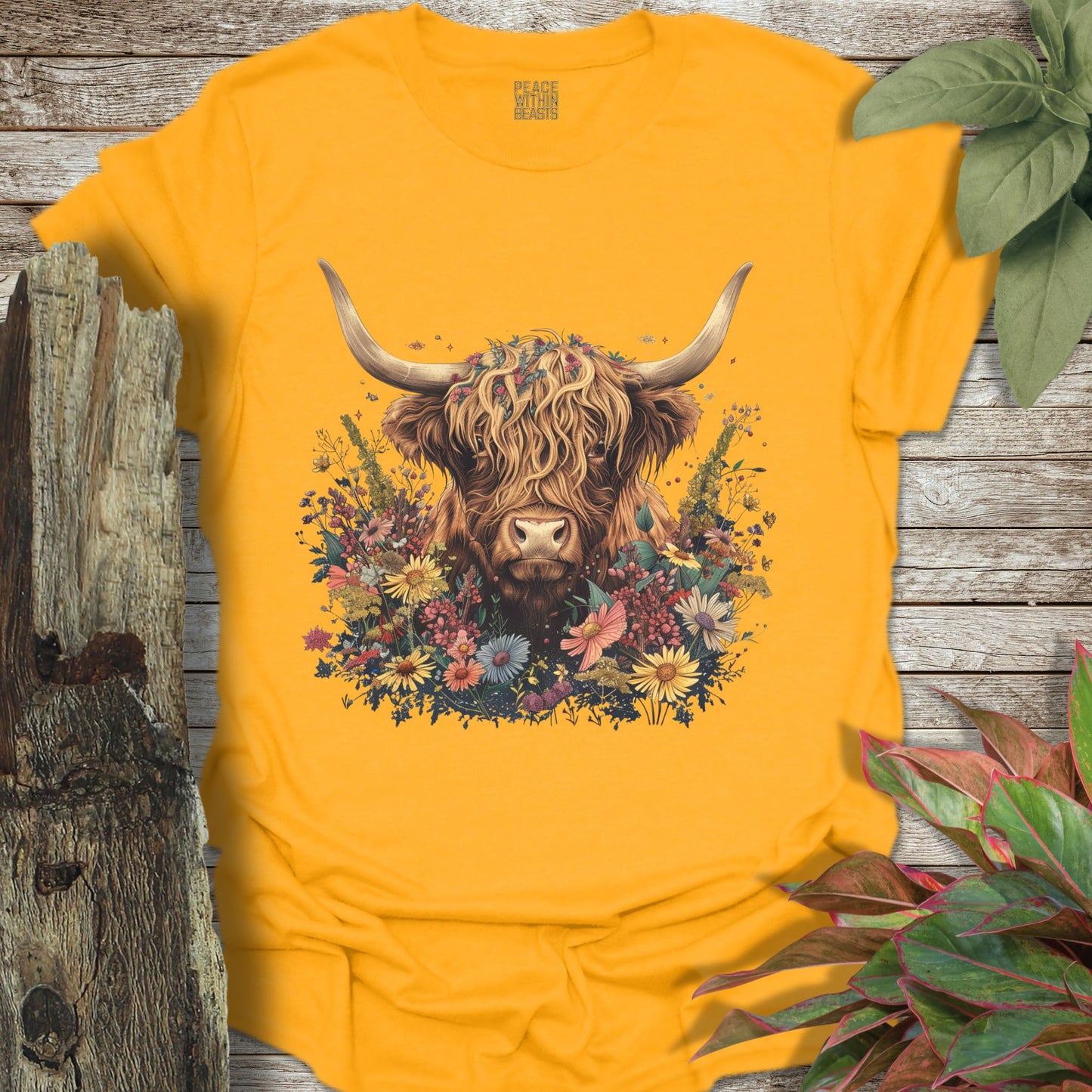 Wildflower Highland Cow T-Shirt