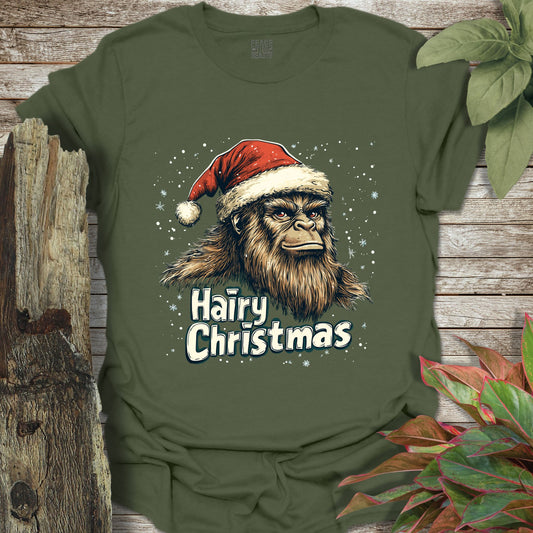 Bigfoot Hairy Christmas T-Shirt