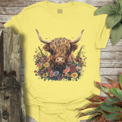 Wildflower Highland Cow T-Shirt