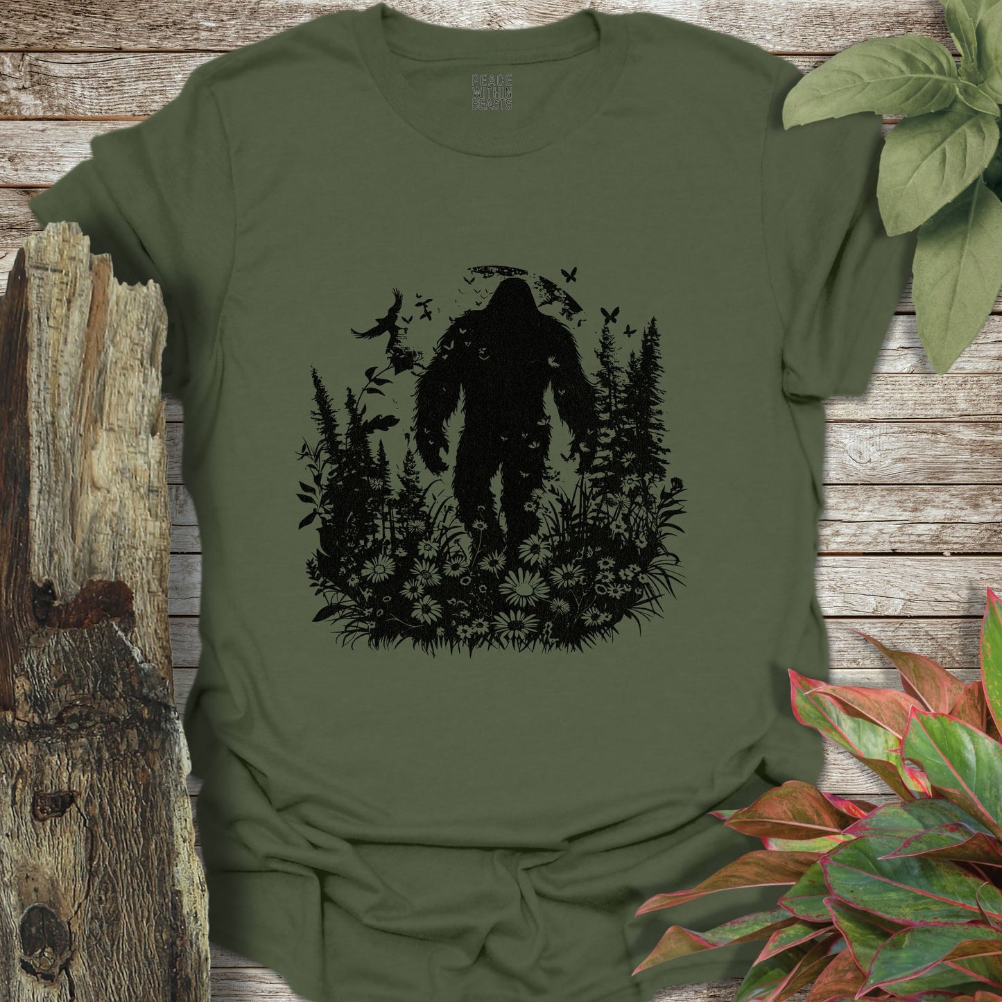 Bigfoot In The Wildflowers T-Shirt