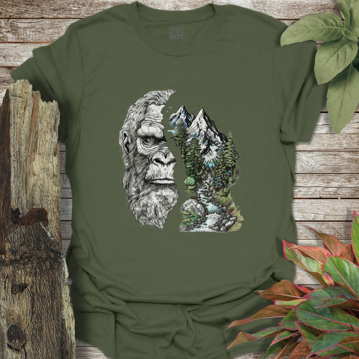 Bigfoot Forest 1/2 & 1/2 T-Shirt