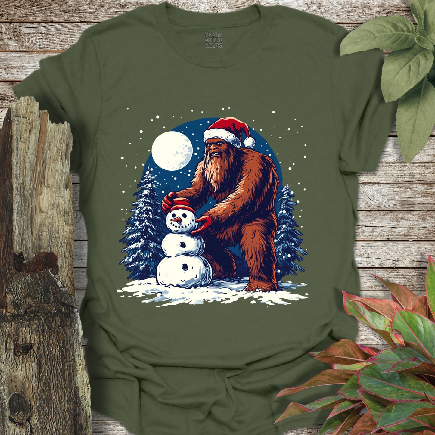 Bigfoot Snowman Masterpiece T-Shirt