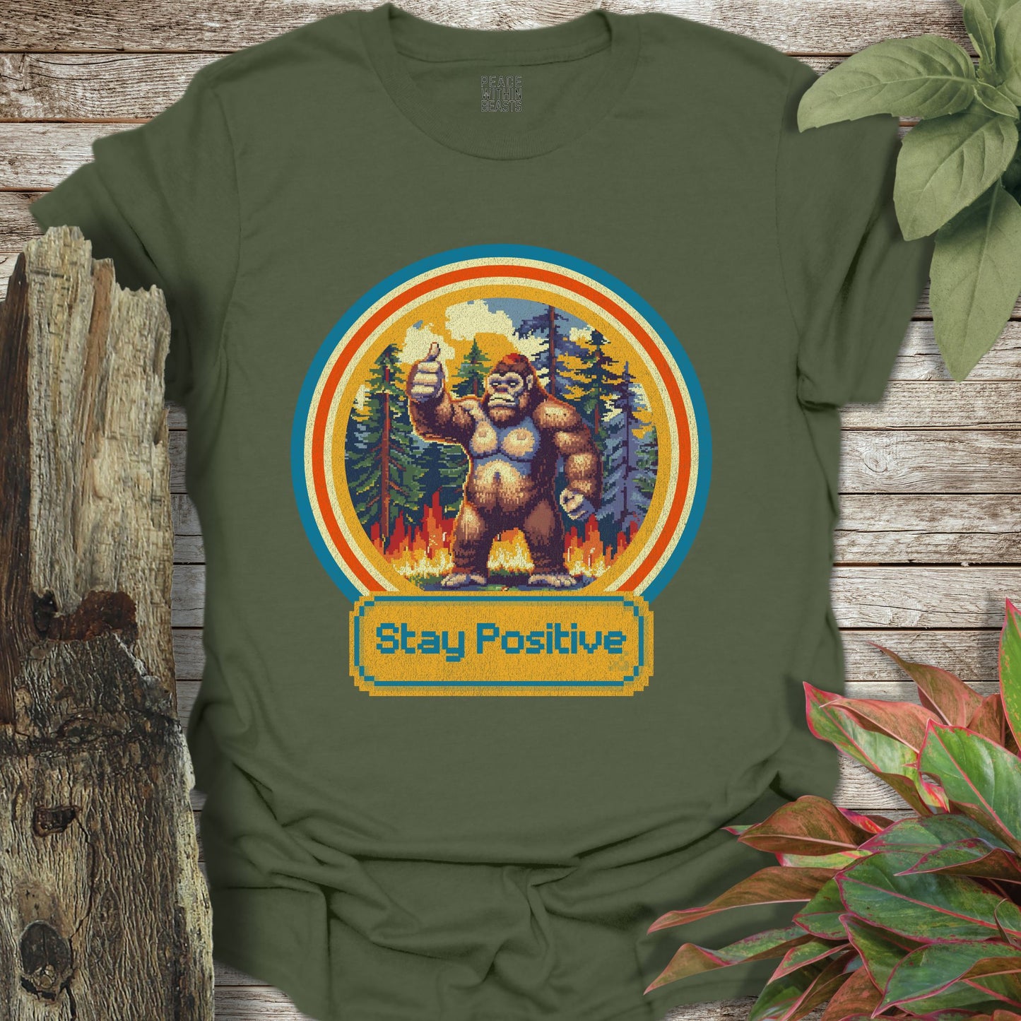 Bigfoot Stay Positive T-Shirt