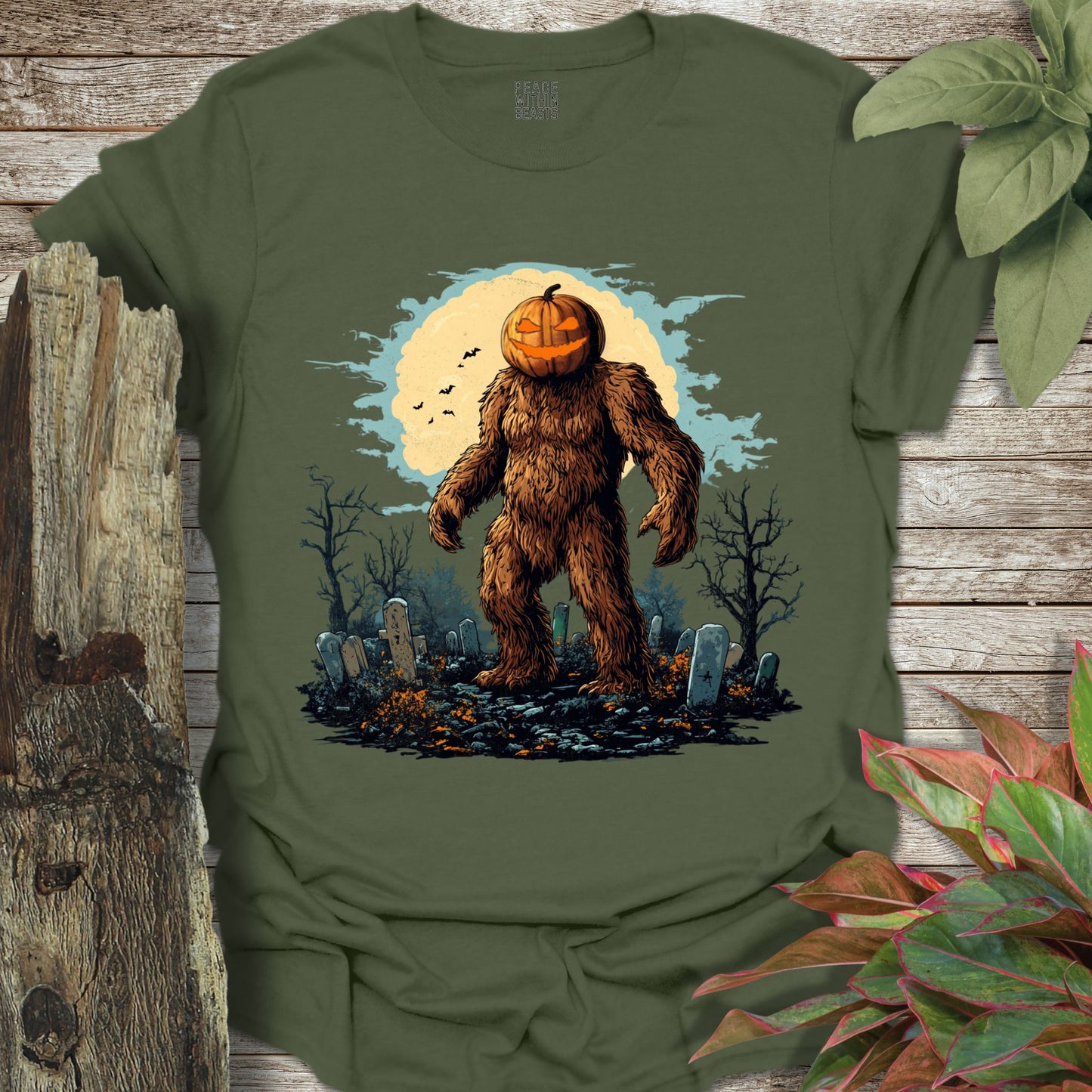 Bigfoot Pumpkin Head T-Shirt
