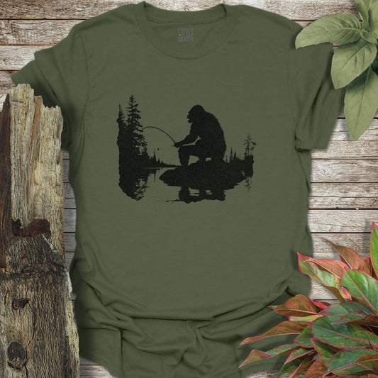 Bigfoot Fishing T-Shirt