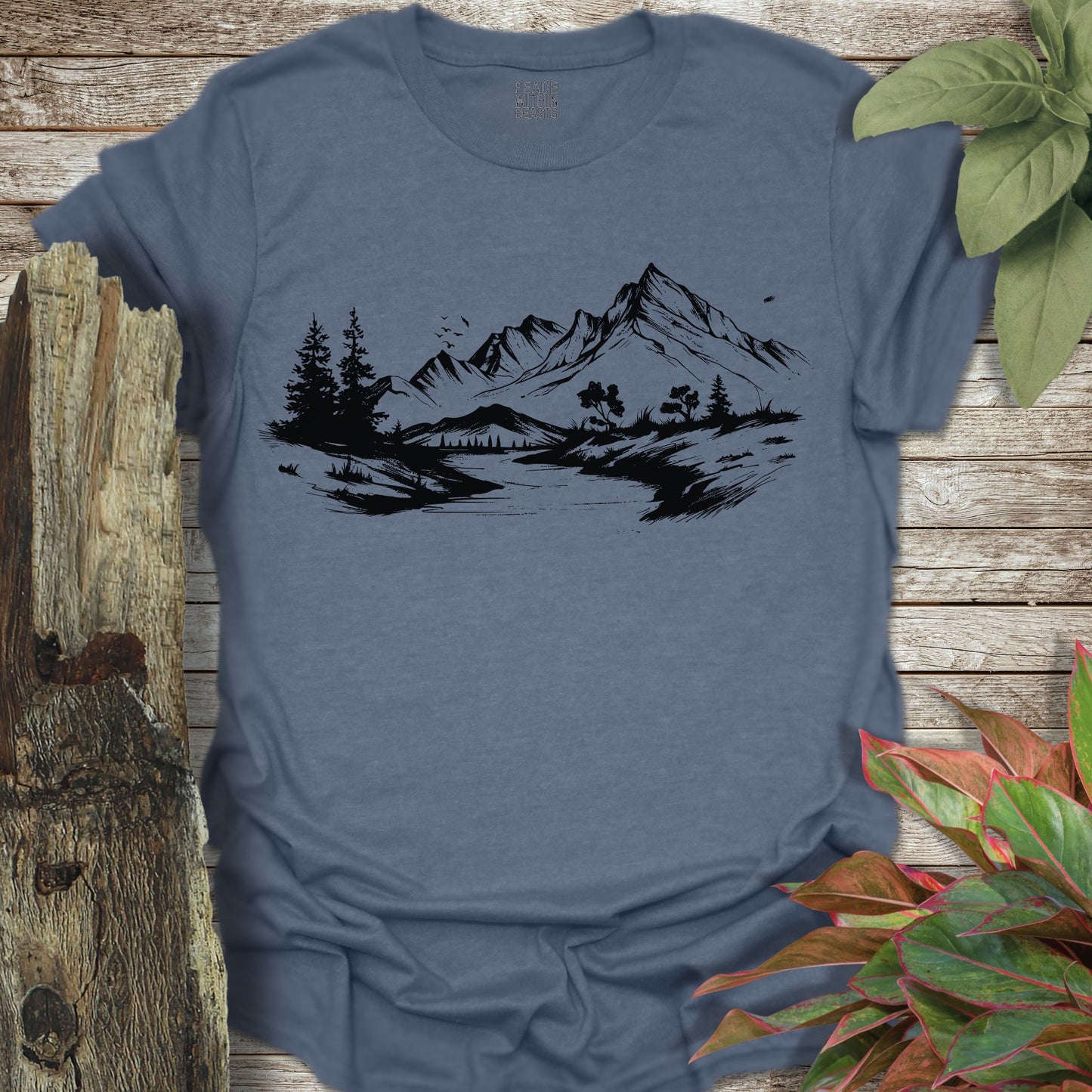 Mountain Simple Line Art T-Shirt