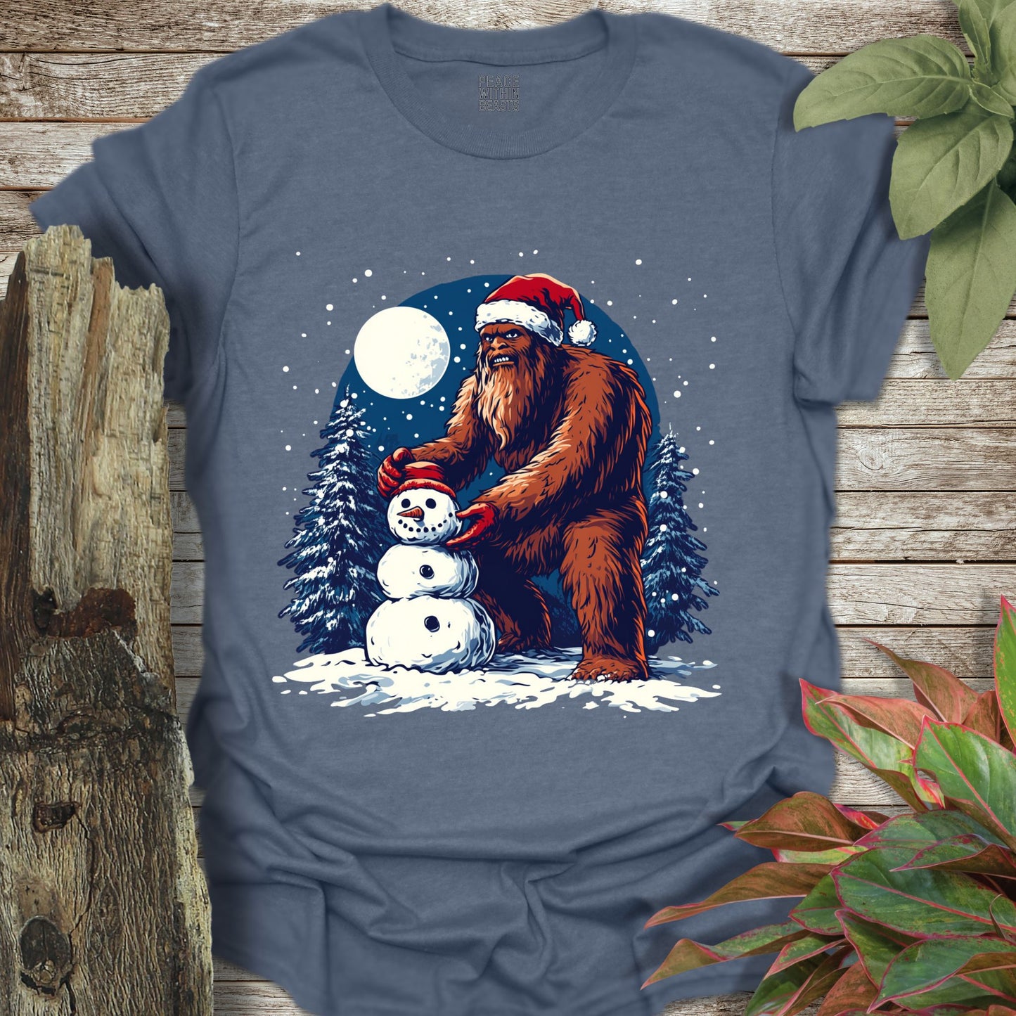 Bigfoot Snowman Masterpiece T-Shirt