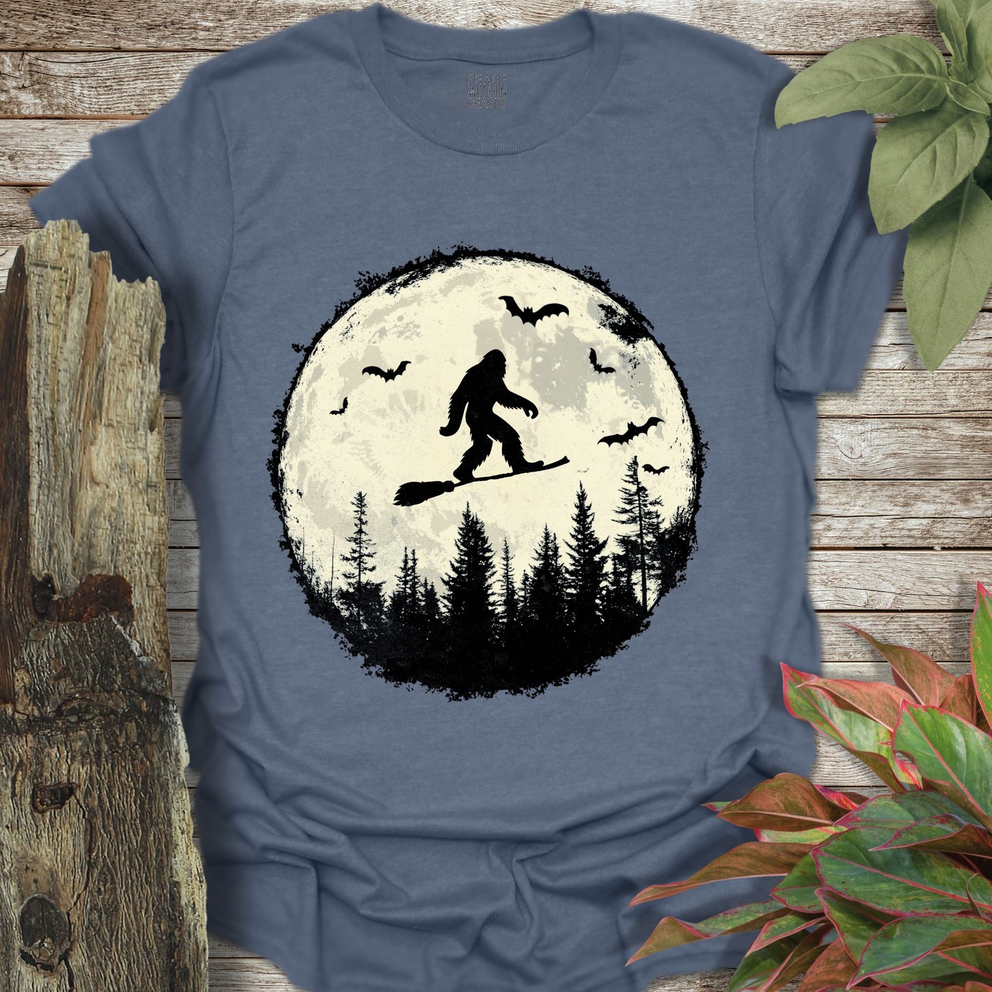 Bigfoot Broom Stick T-Shirt