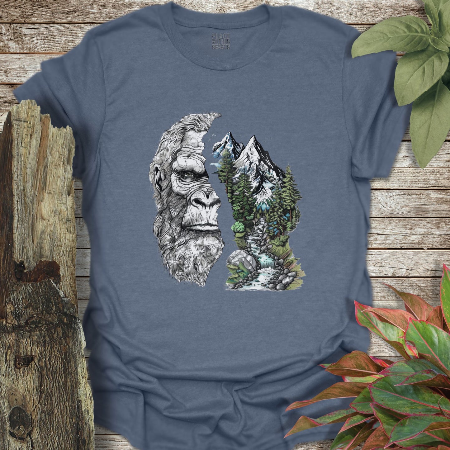 Bigfoot Forest 1/2 & 1/2 T-Shirt