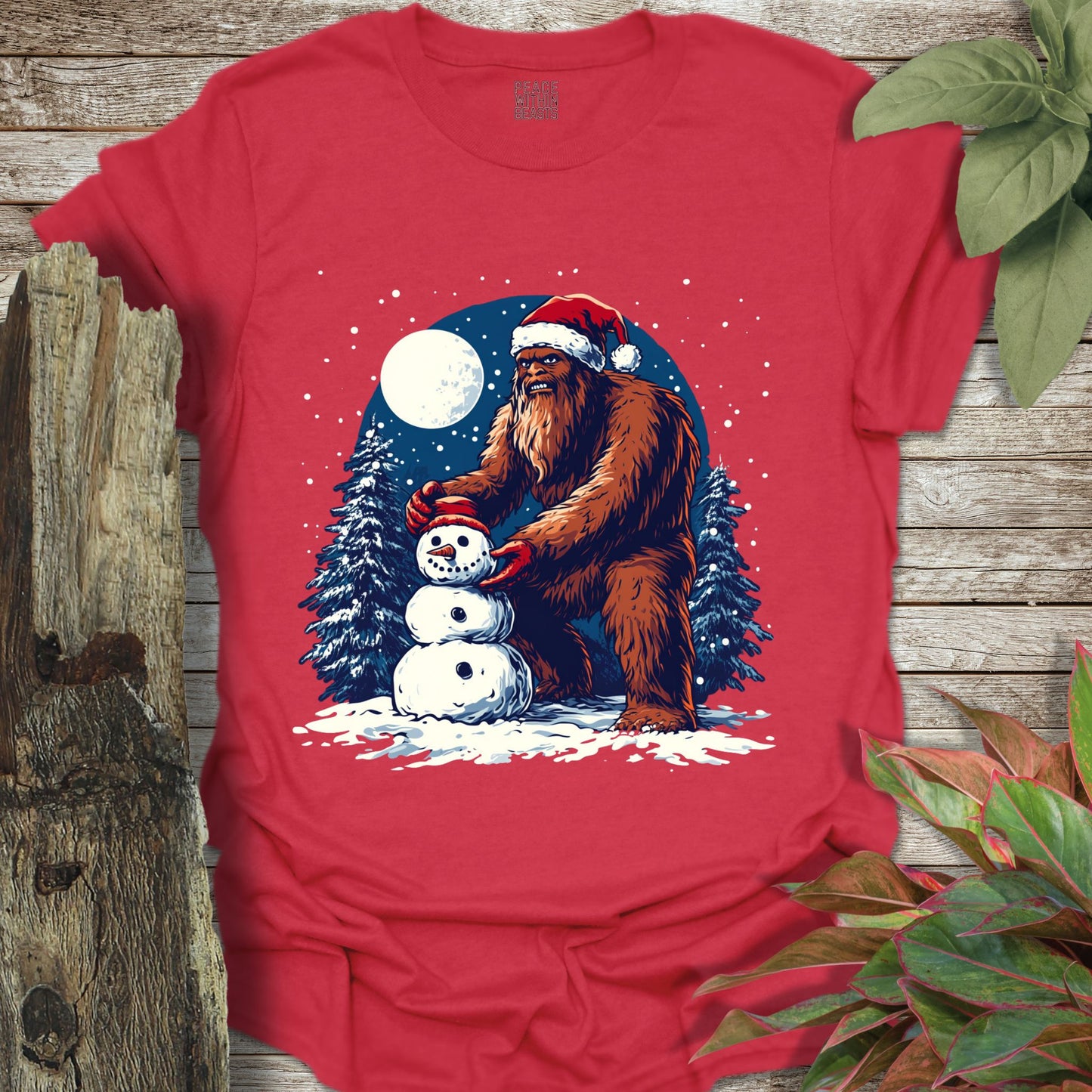 Bigfoot Snowman Masterpiece T-Shirt