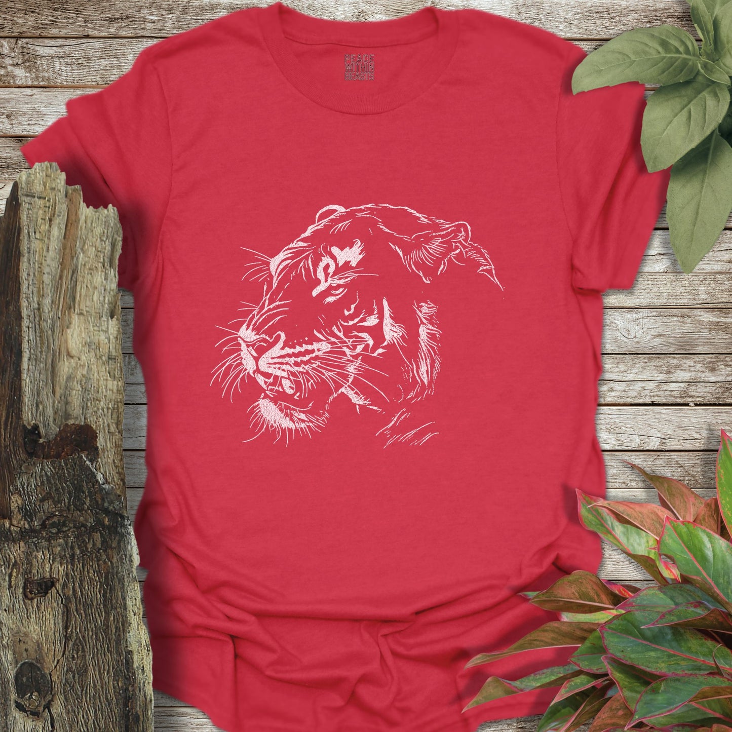 Tiger Line Art T-Shirt