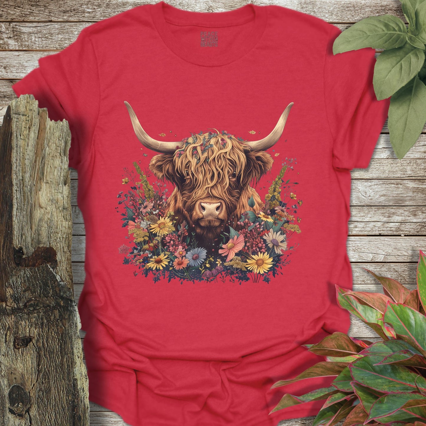 Wildflower Highland Cow T-Shirt