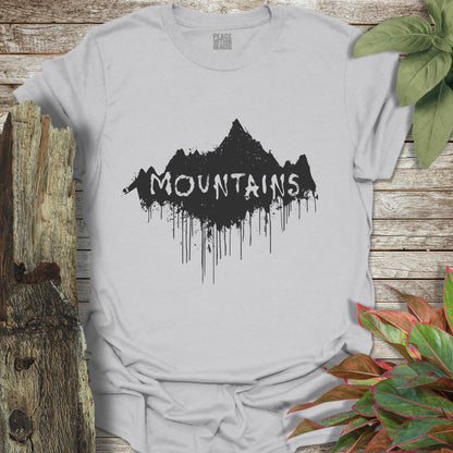 Mountains Paint Splatter T-Shirt