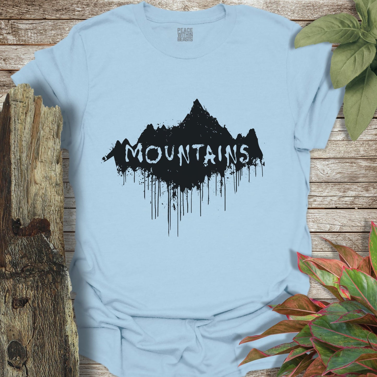 Mountains Paint Splatter T-Shirt