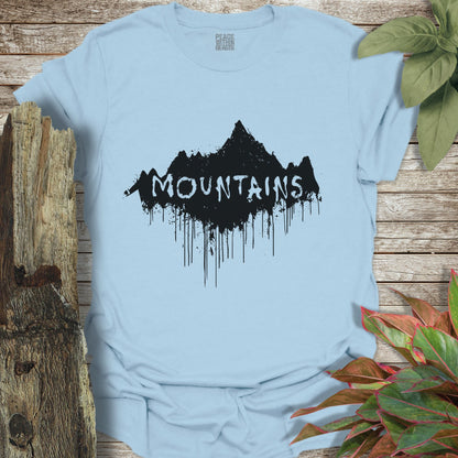 Mountains Paint Splatter T-Shirt