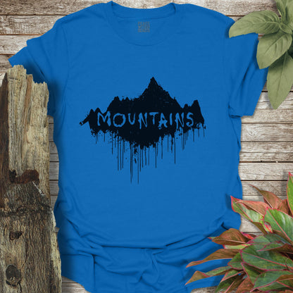 Mountains Paint Splatter T-Shirt