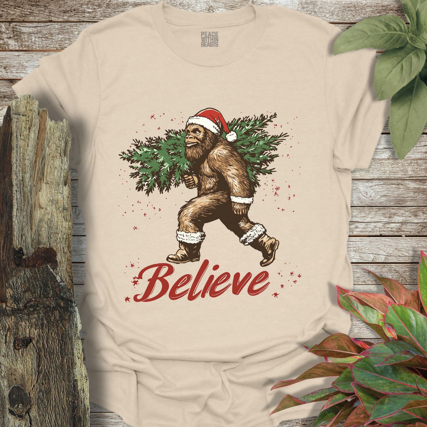 Bigfoot Believe In Christmas T-Shirt