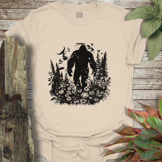 Bigfoot In The Wildflowers T-Shirt