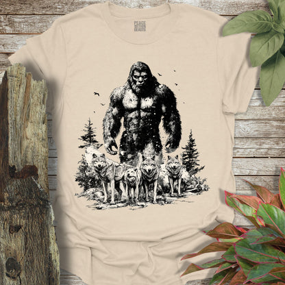 Bigfoot Among The Wolves T-Shirt