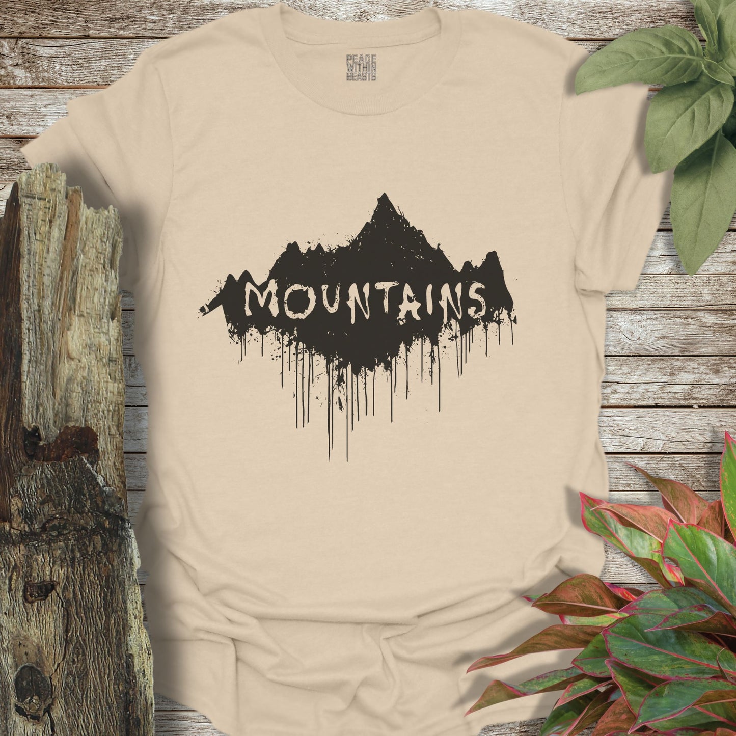 Mountains Paint Splatter T-Shirt