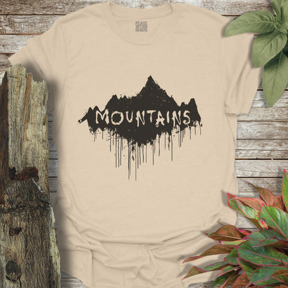 Mountains Paint Splatter T-Shirt