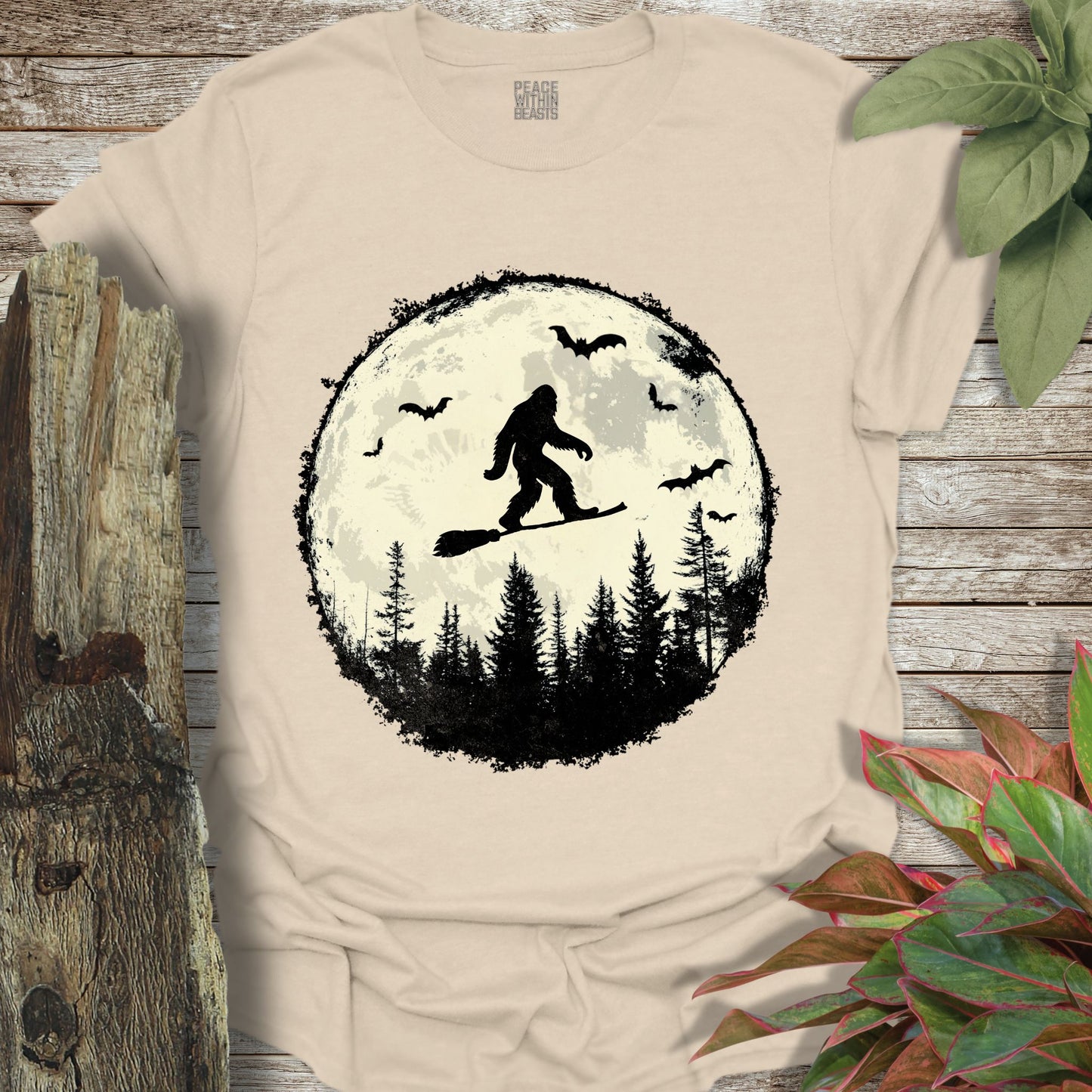Bigfoot Broom Stick T-Shirt