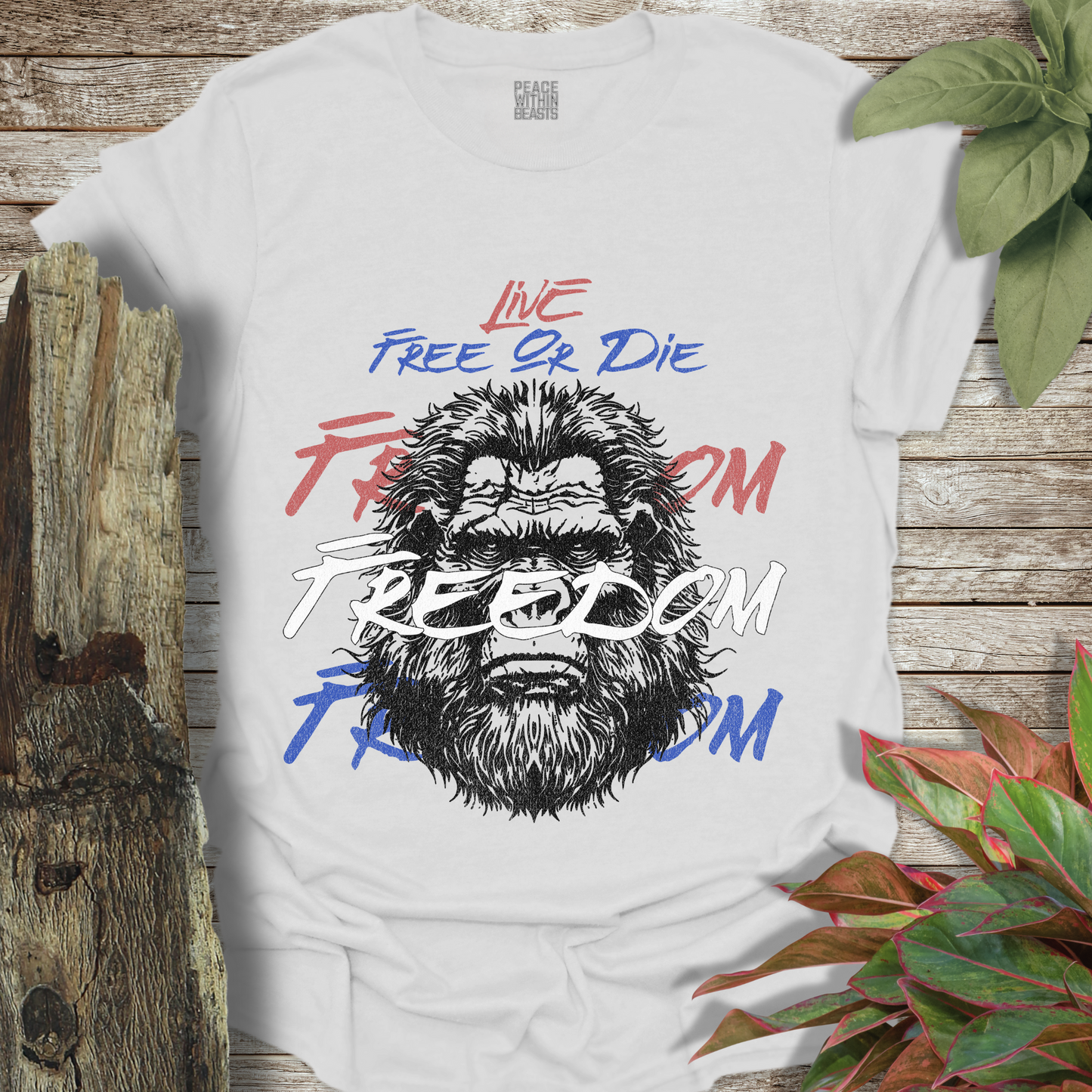 Bigfoot, Live Free Or Die T-Shirt
