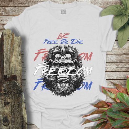 Bigfoot, Live Free Or Die T-Shirt